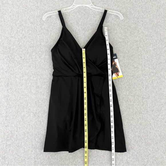 Lands' End Womens Swim Dress Swimsuit Black Size Small UPF 50  V Neck Adjustable - Picture 12 of 14
